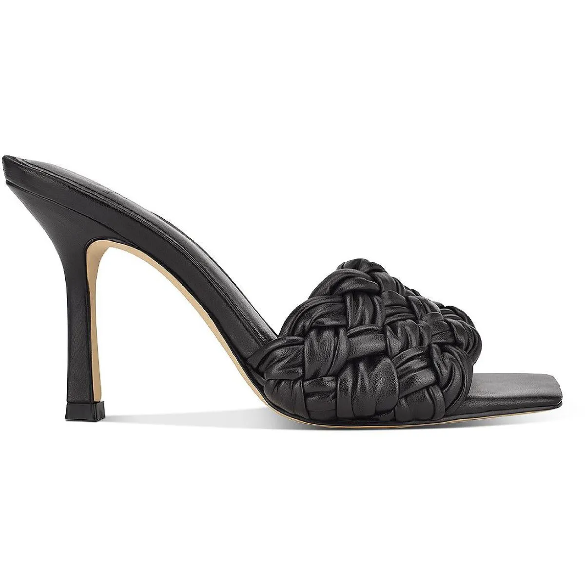 Draya Womens Leather Slip On Heels