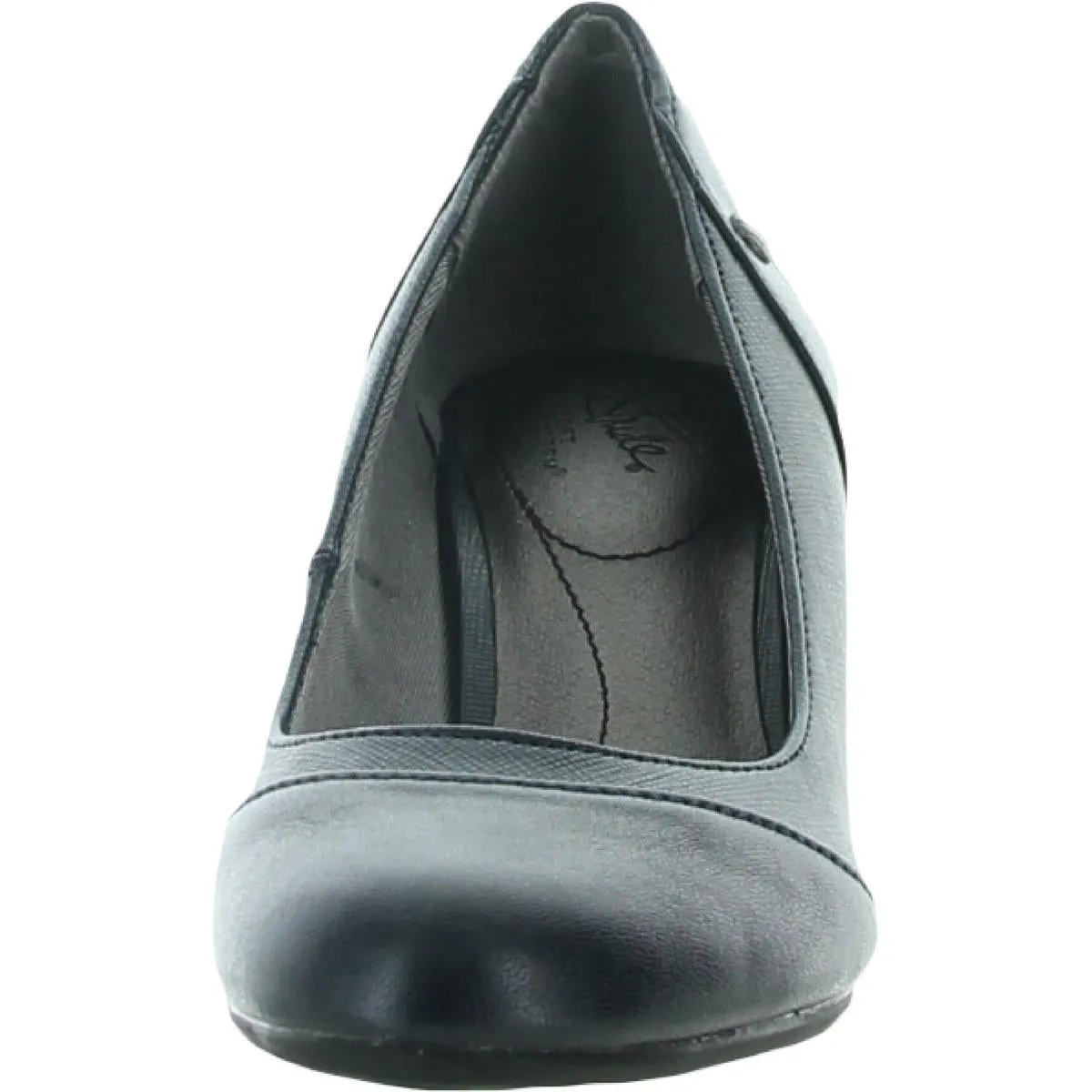Dreams Womens Faux Leather Round Toe Heels