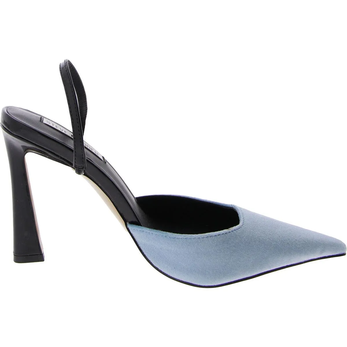 Drew Womens Velvet Patent Leather Slingback Heels