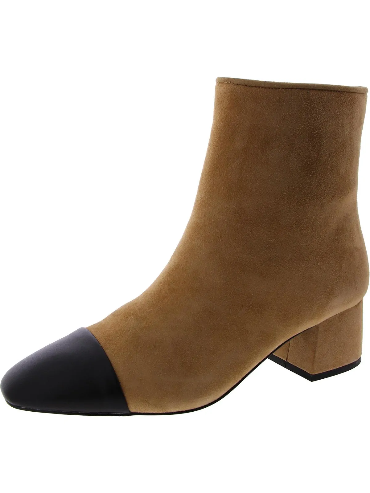 Eiffel Womens Block Heel Leather Mid-Calf Boots