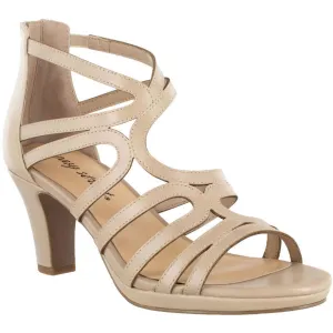 Elated Womens Open Toe Zipper Block Heels