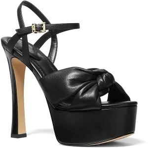 Elena Platform Womens Leather Adjustbale Slingback Heels
