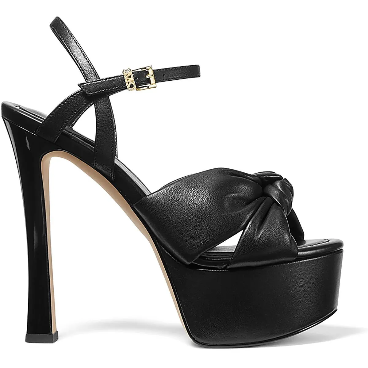 Elena Platform Womens Leather Adjustbale Slingback Heels