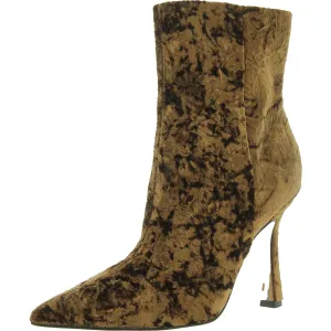 ELLA 2 Womens Velvet Zipper Ankle Boots