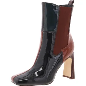 ELLE Womens Stretch Leather Mid-Calf Boots