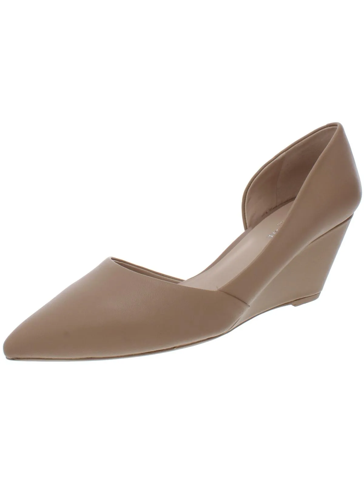Ellis Womens Leather D'Orsay Wedge Heels