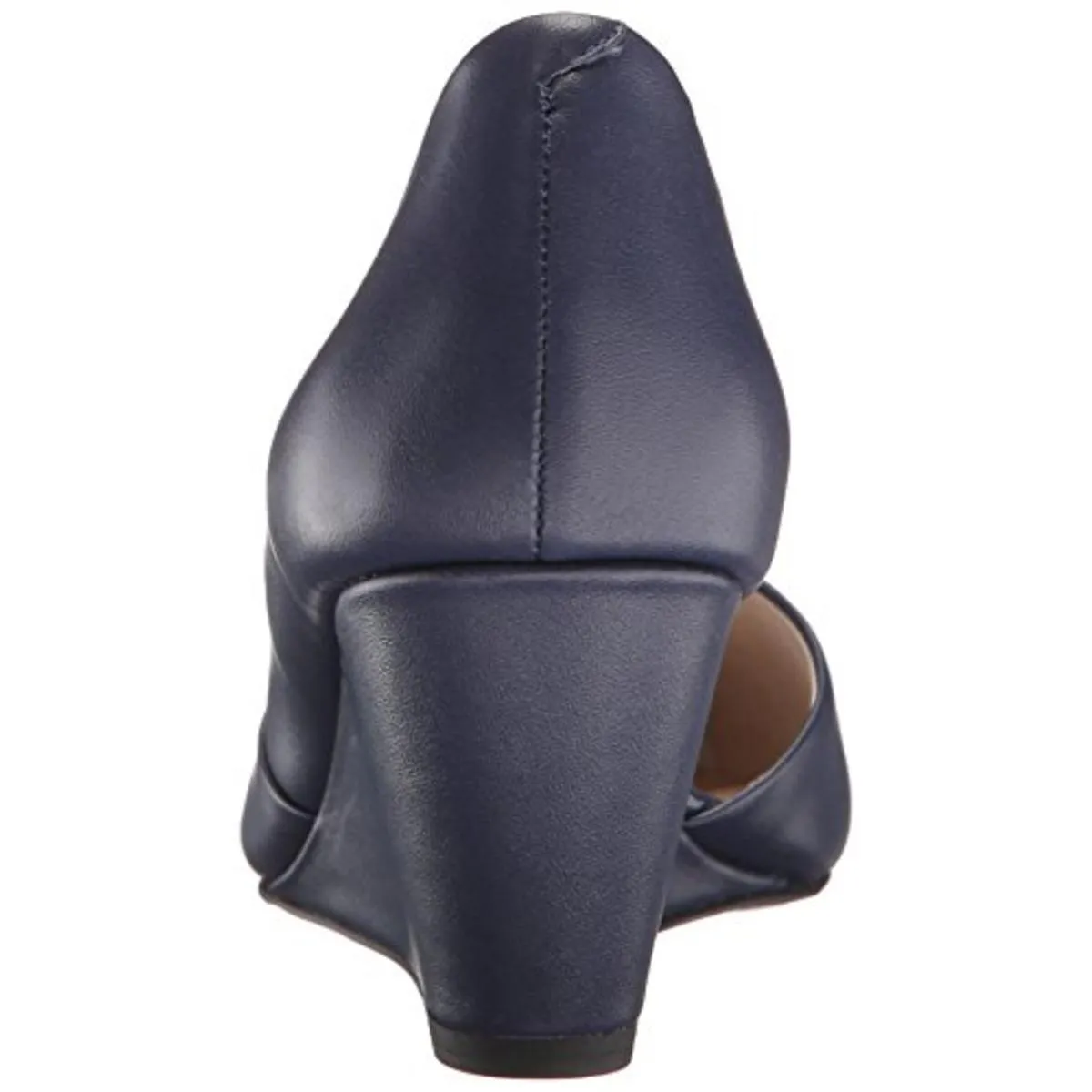 Ellis Womens Leather D'Orsay Wedge Heels