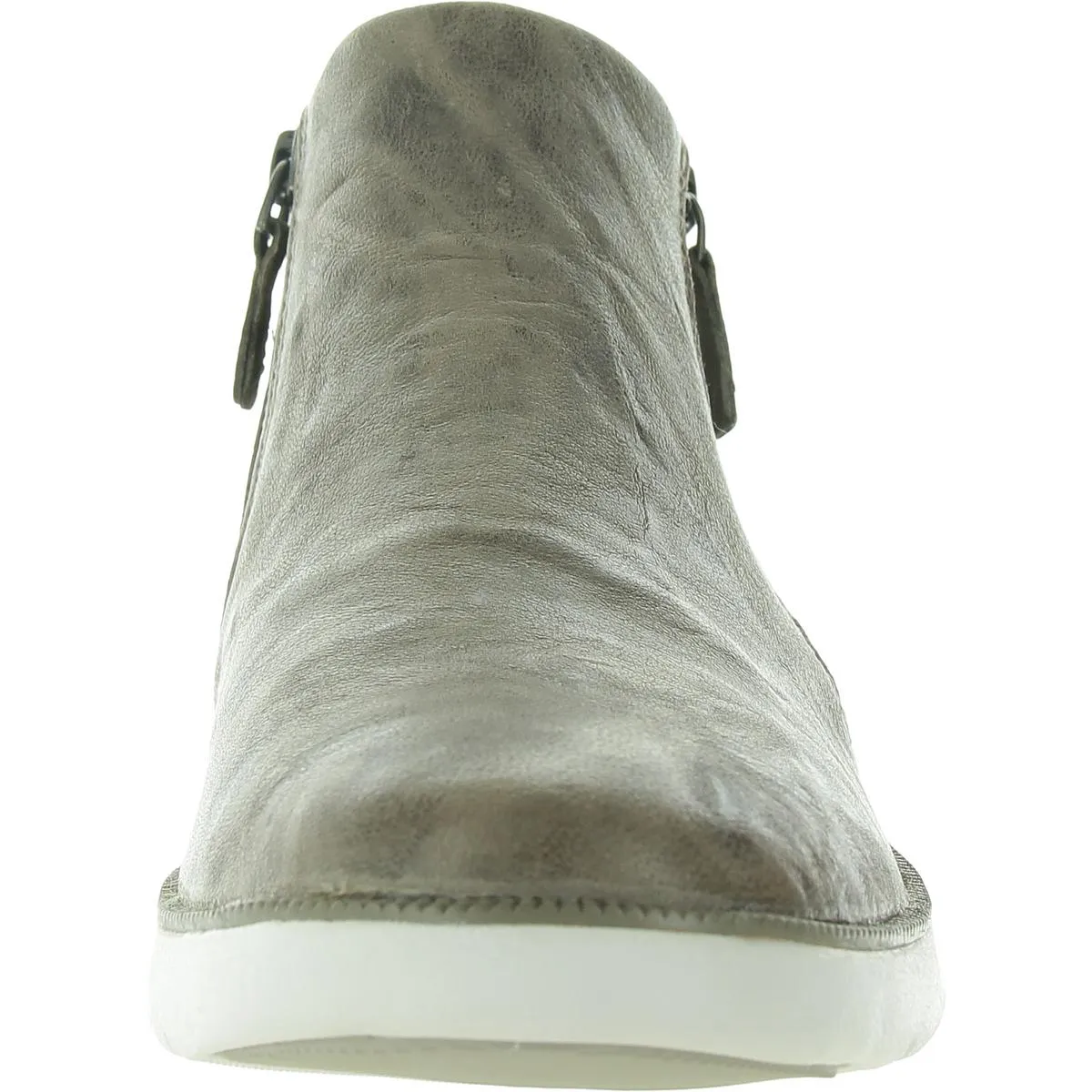 Emery Womens Double Zipper Leather Shooties