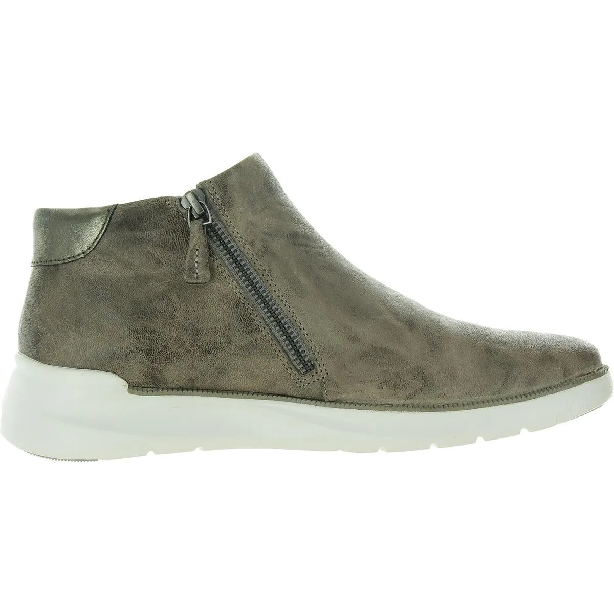 Emery Womens Double Zipper Leather Shooties