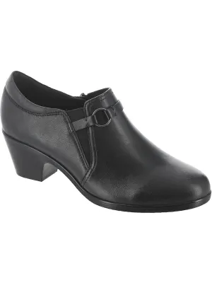 Emily2 Erin Womens Leather Round Toe Block Heels