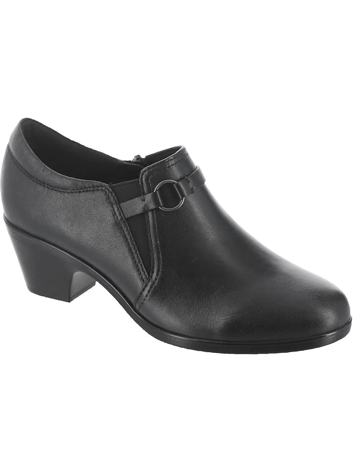Emily2 Erin Womens Leather Round Toe Block Heels