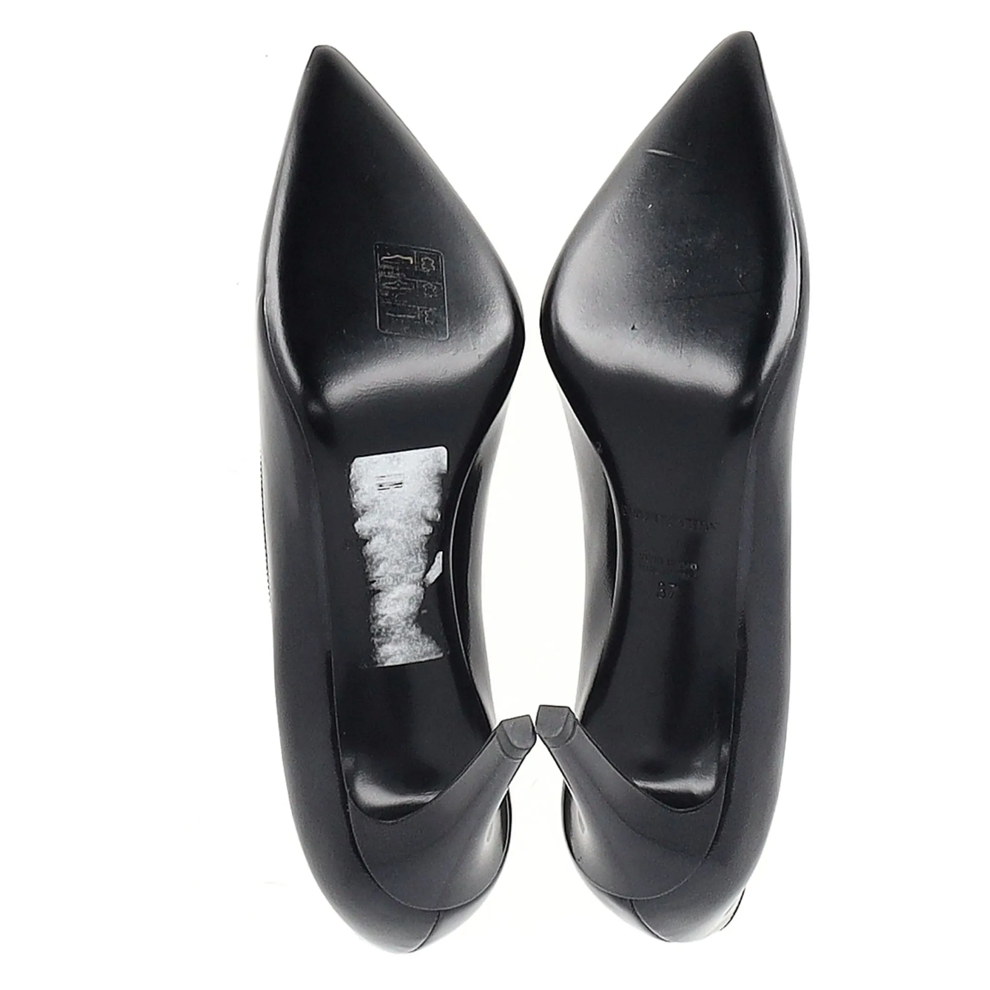 Emporio Armani Pointed Pumps in Black Patent Leather