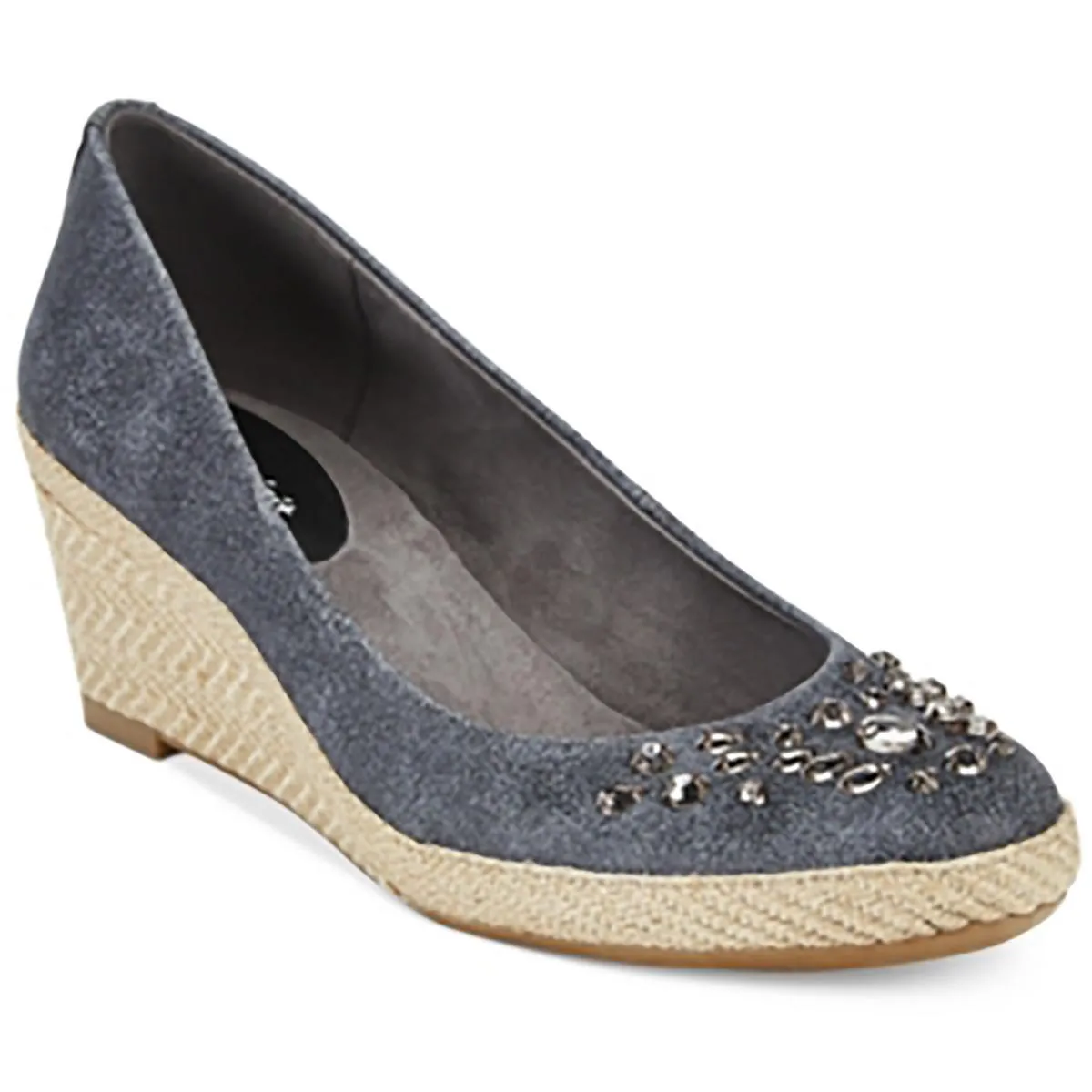 Eskalijo Womens Jeweled Espadrille Wedge Heels