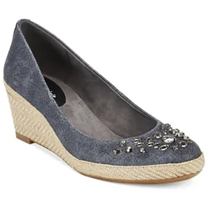 Eskalijo Womens Jeweled Espadrille Wedge Heels