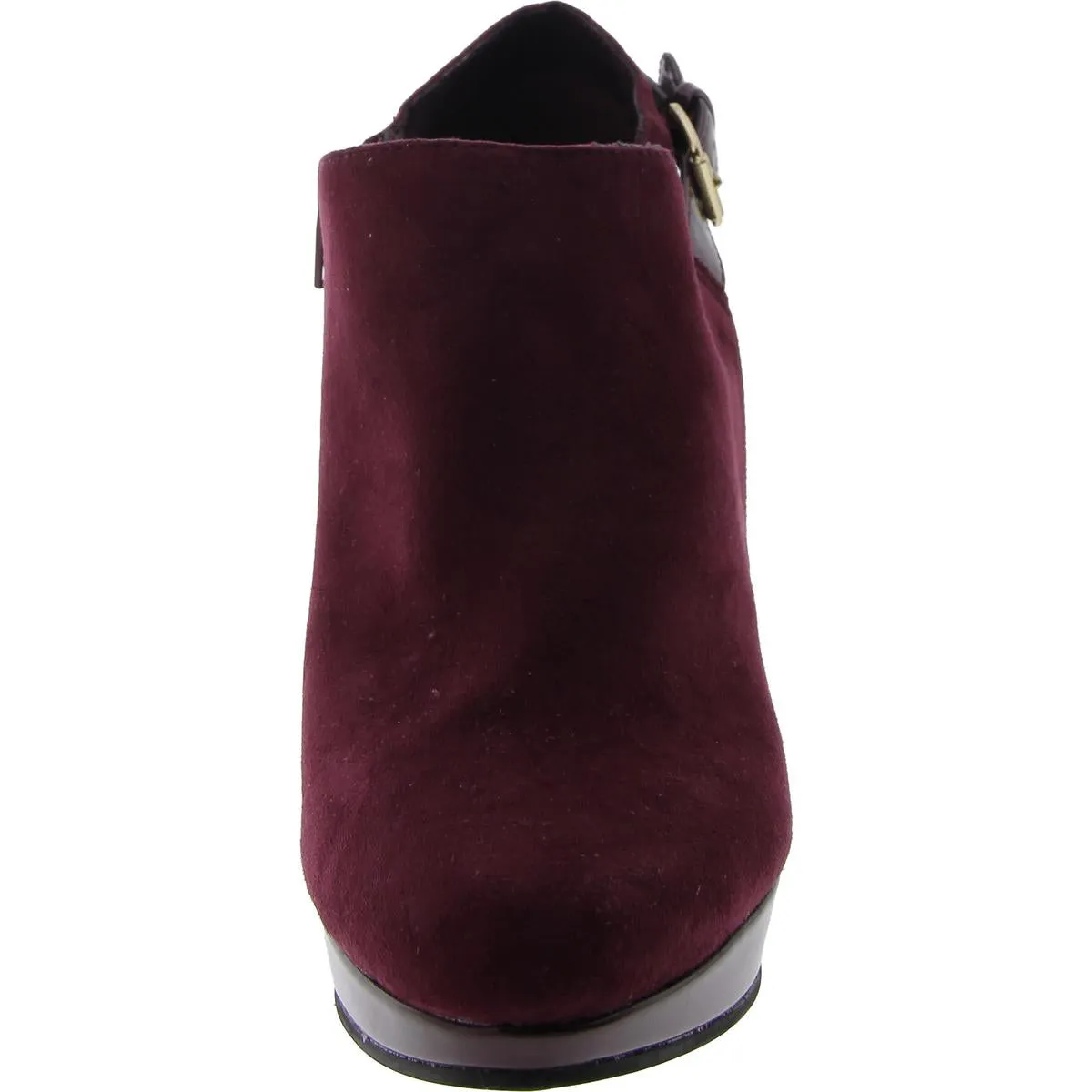 Esme Womens Faux Suede Buckle Mules