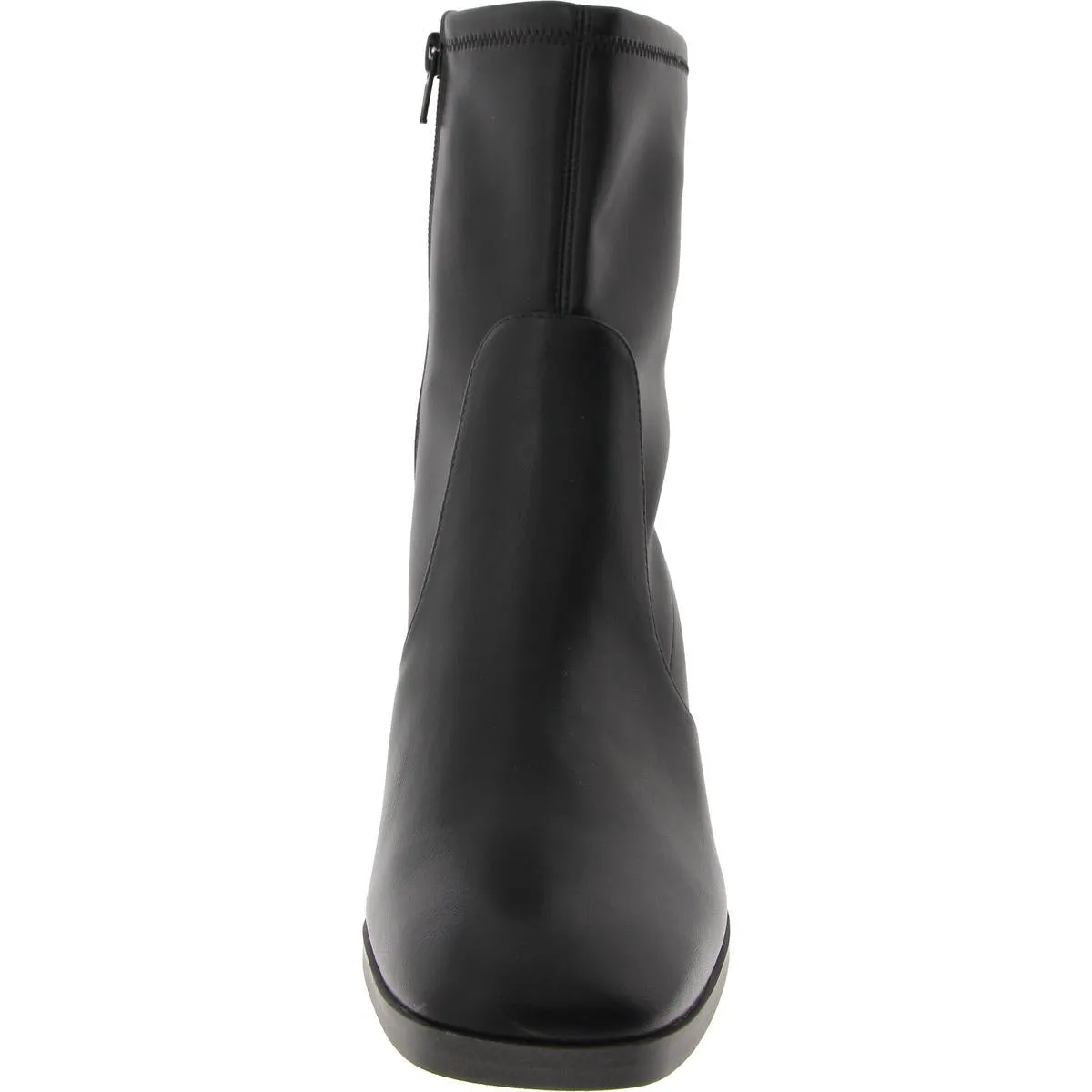 Fable Womens Faux Leather Square Toe Ankle Boots