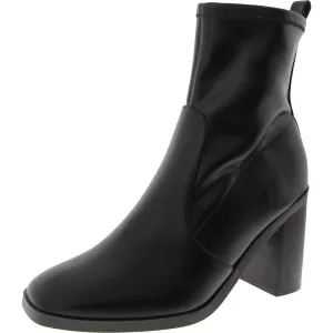 Fable Womens Faux Leather Square Toe Ankle Boots