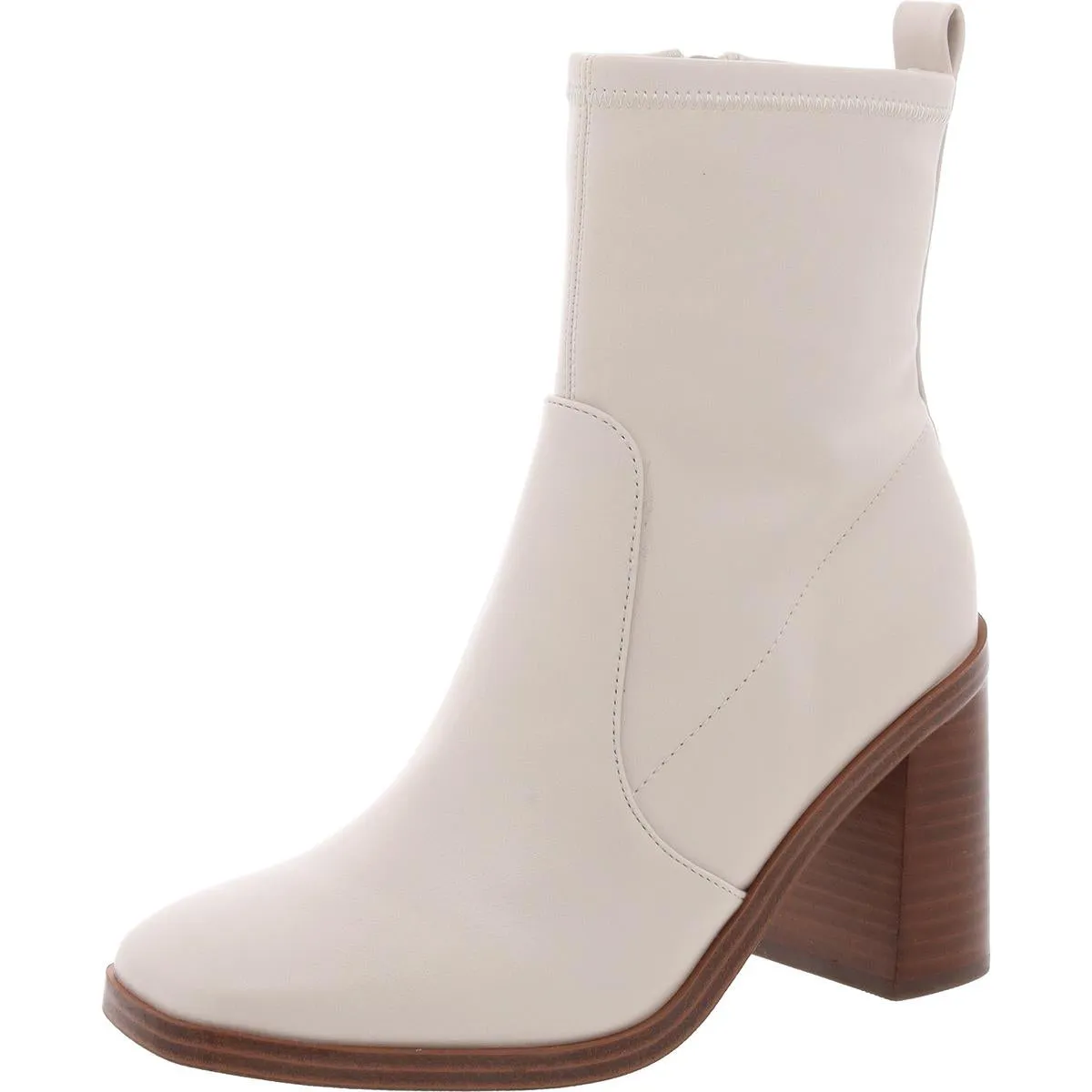 Fable Womens Faux Leather Square Toe Ankle Boots