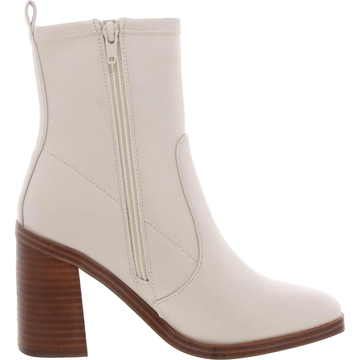 Fable Womens Faux Leather Square Toe Ankle Boots