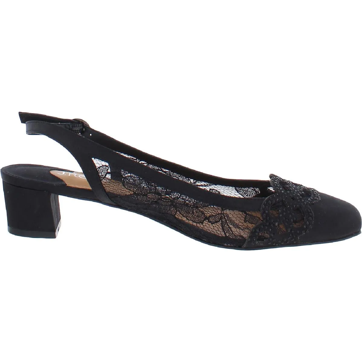 Faleece Womens Rhinestone Slingback Heels