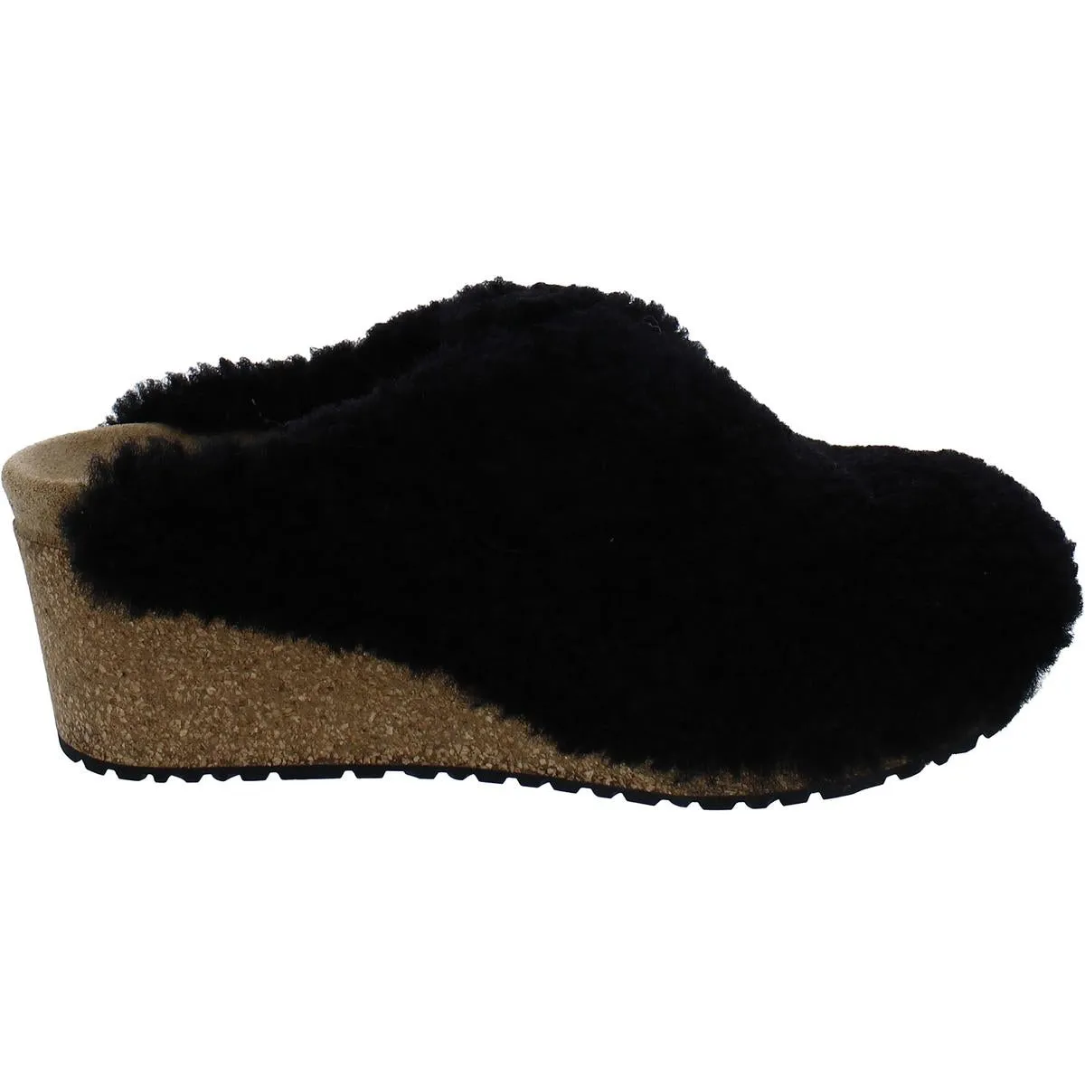 FANNY TEADY Womens Shearling Slip On Wedge Heels