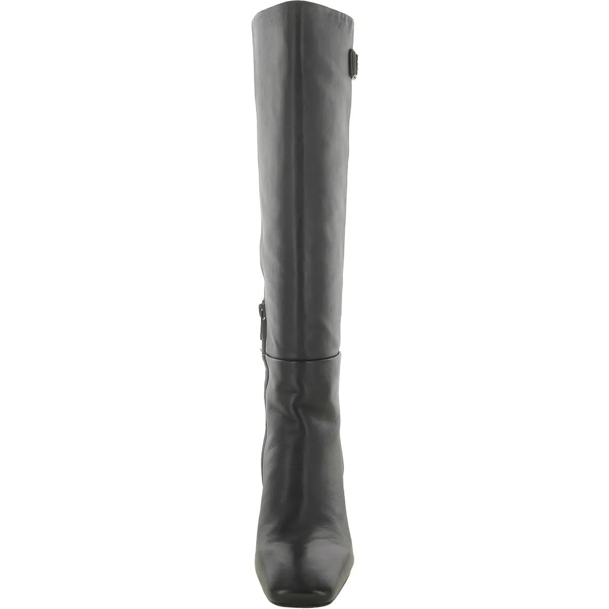 Faren Womens Leather Square Toe Knee-High Boots