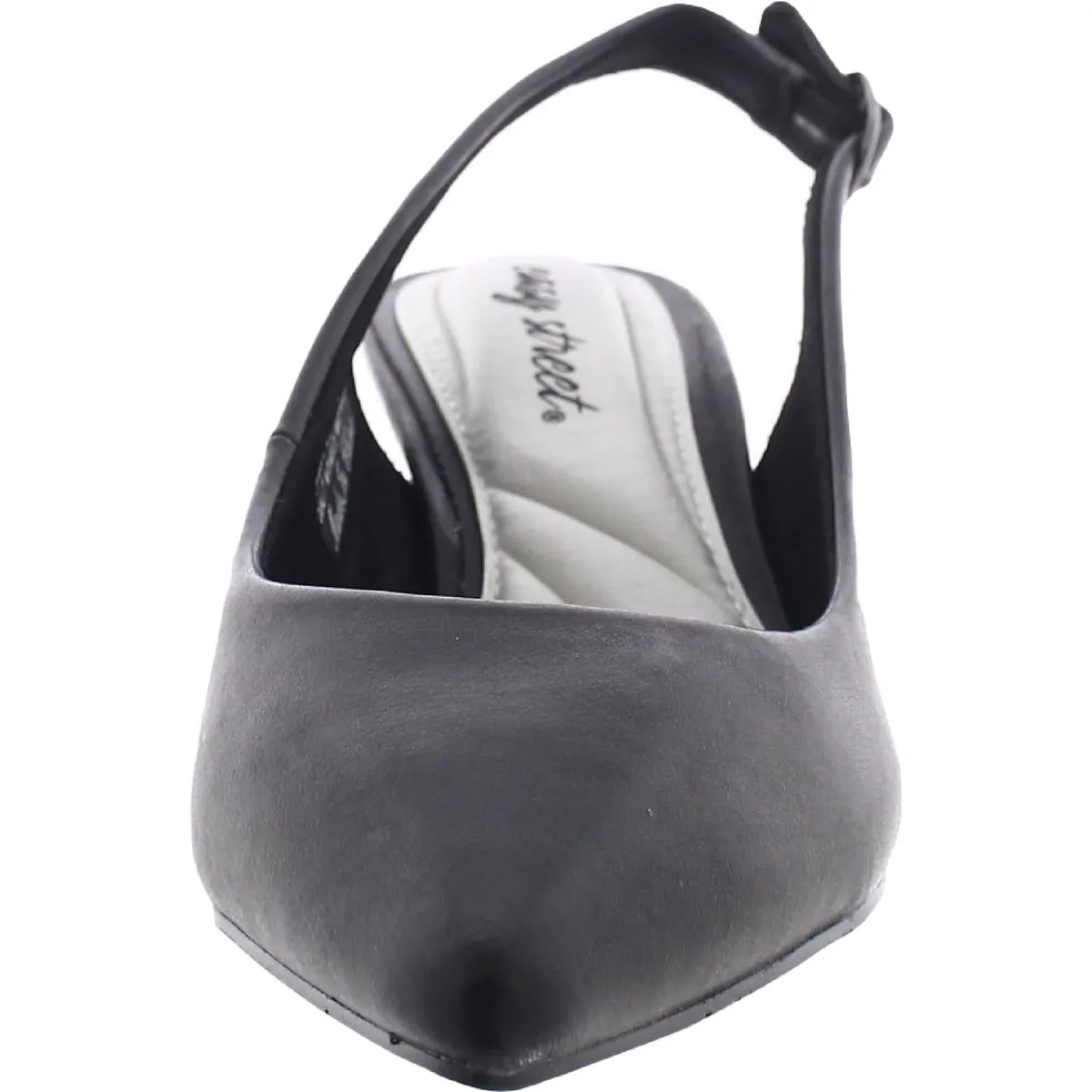 Faye Womens Faux Leather Slingback Kitten Heels