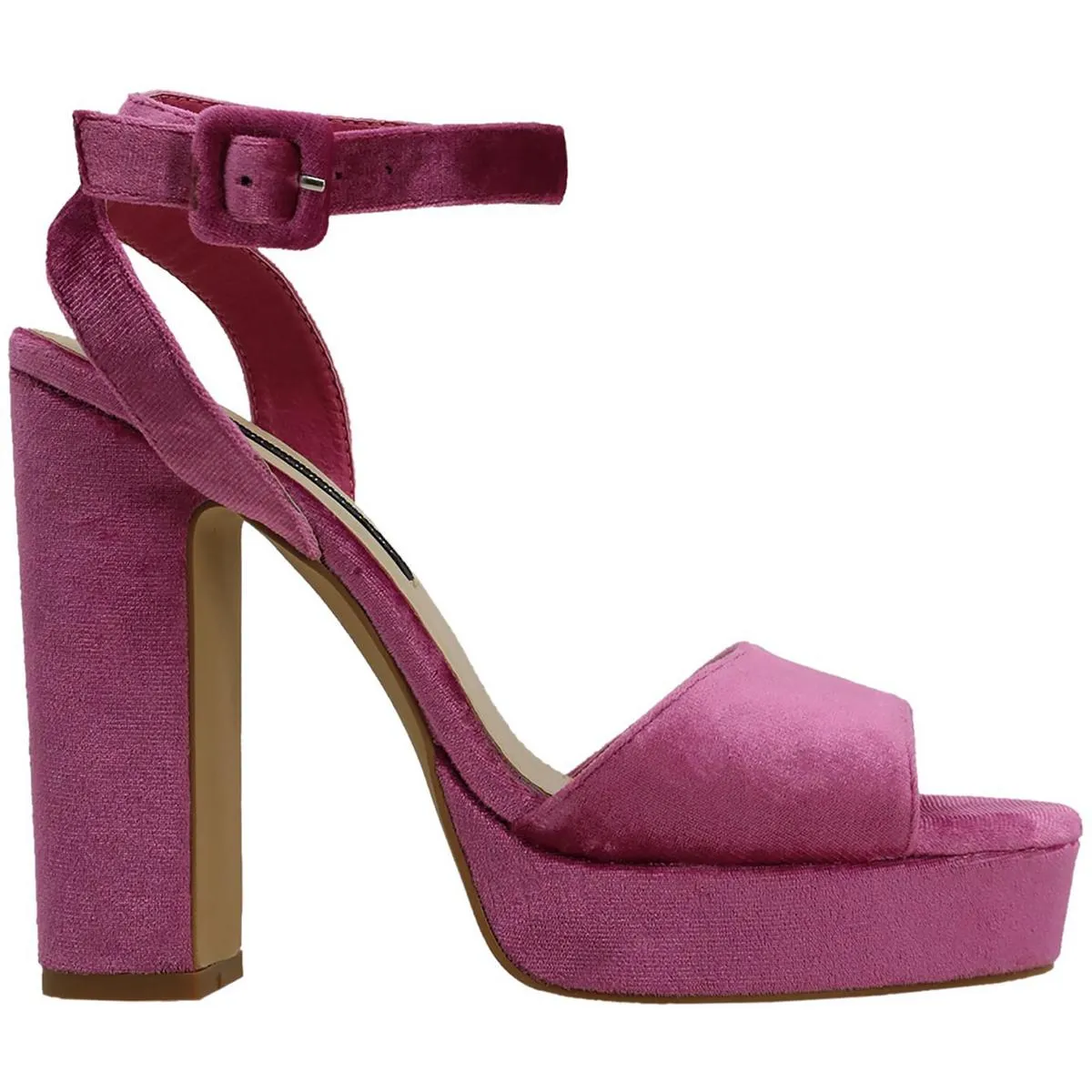 FCTRYN Womens Solid Vegan Suede  Platform Heels