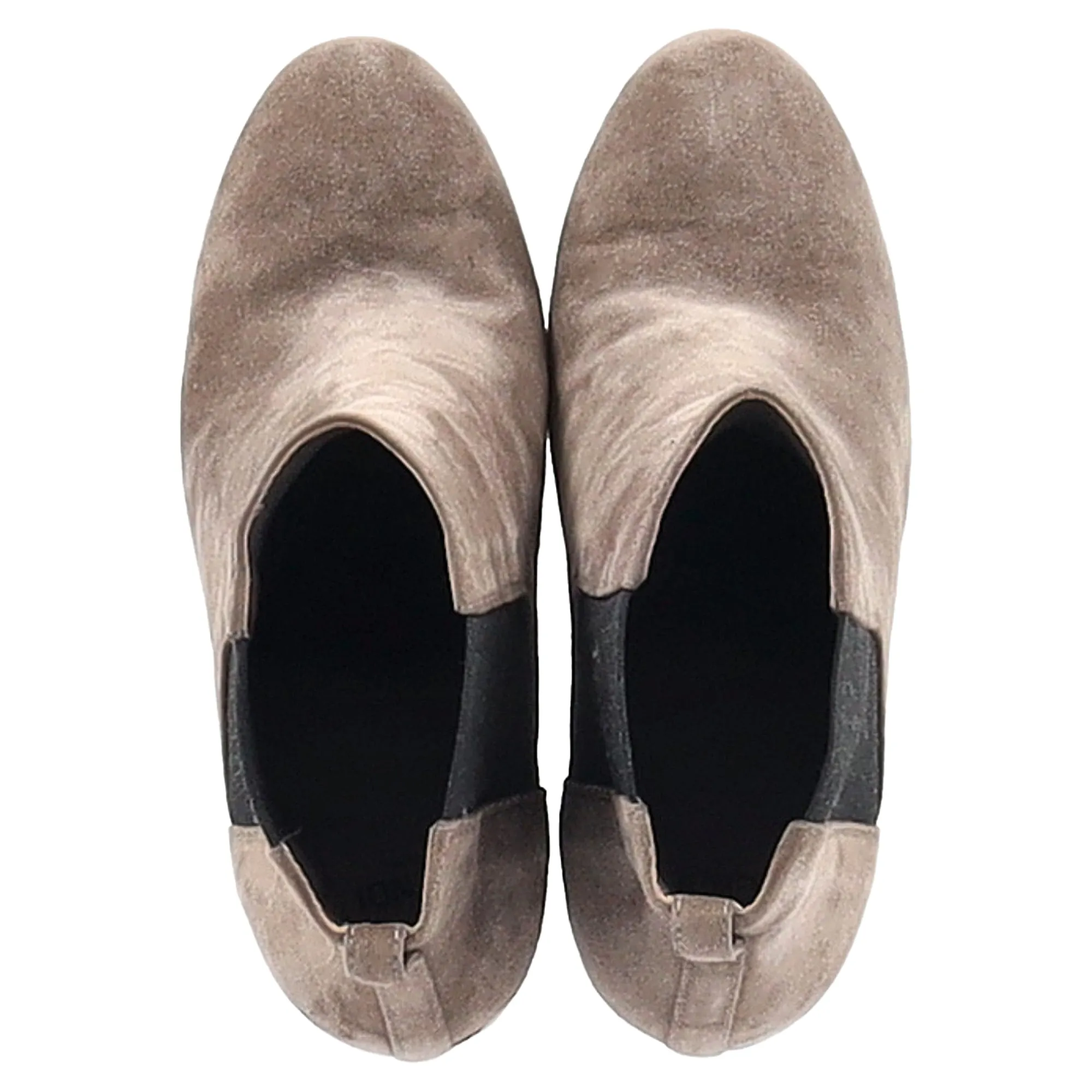 Fendi High-Heeled Chelsea Boots in Brown Suede