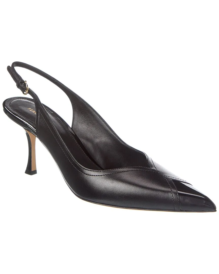 Ferragamo Egna Leather Slingback Pump