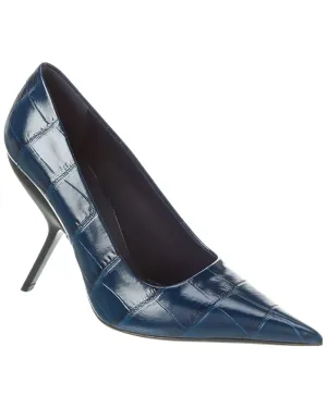Ferragamo Eva Croc-Embossed Leather Pump