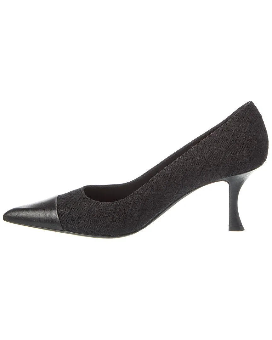 Ferragamo Marty Jacquard & Leather Pump
