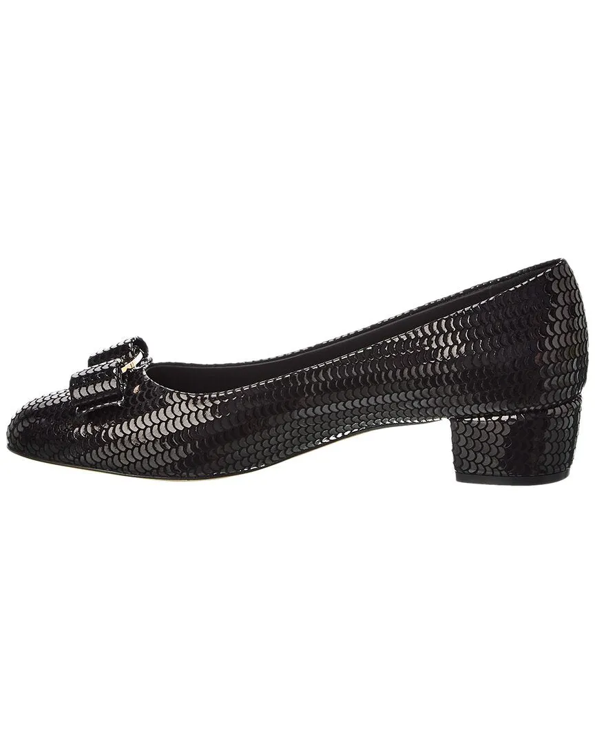 Ferragamo Vara Bow Suede Pump