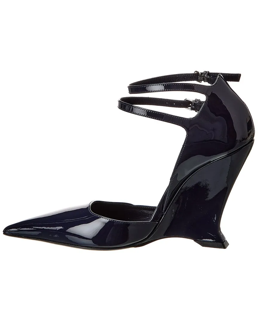 Ferragamo Vidya Patent Wedge Pump