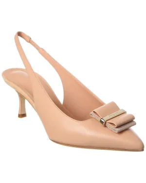 Ferragamo Willis Leather & Suede Slingback Pump