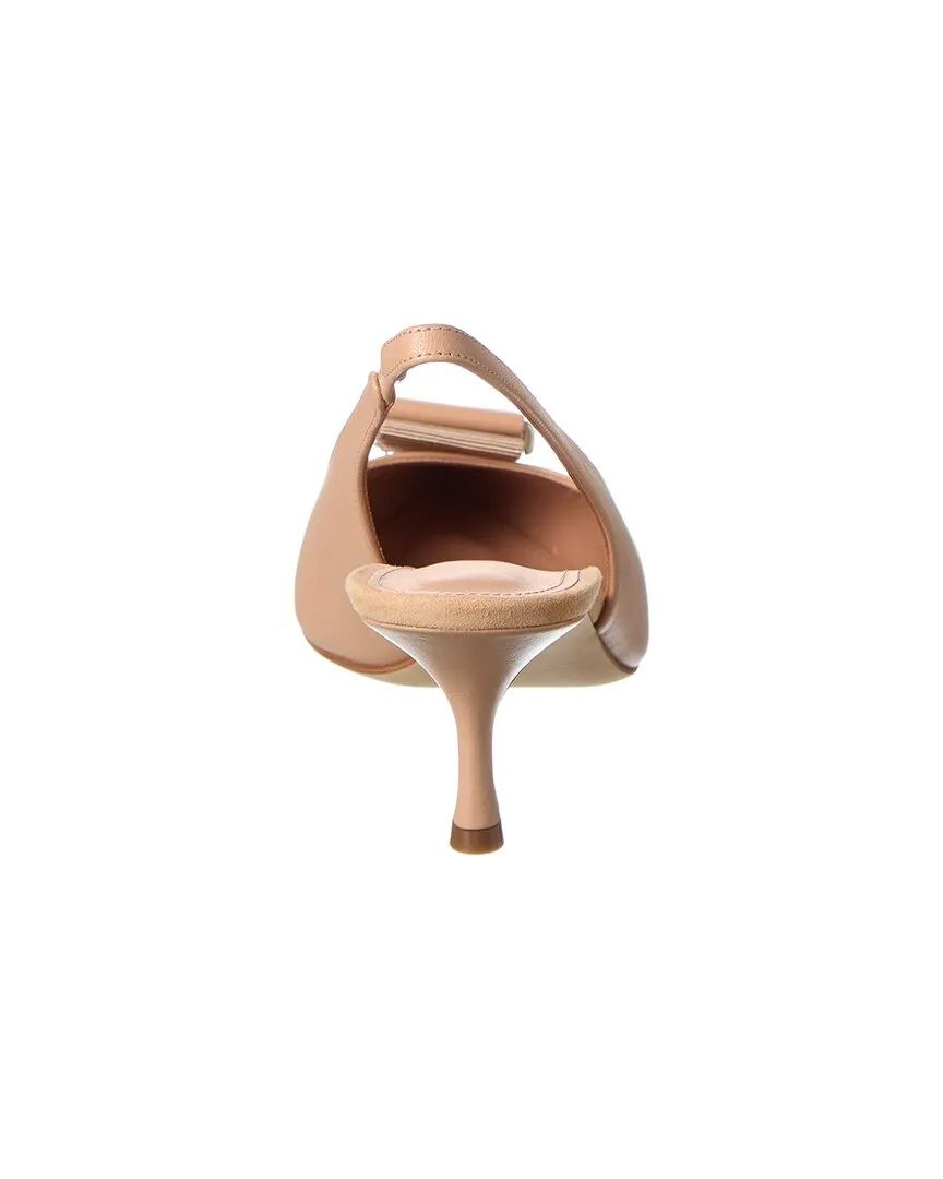 Ferragamo Willis Leather & Suede Slingback Pump