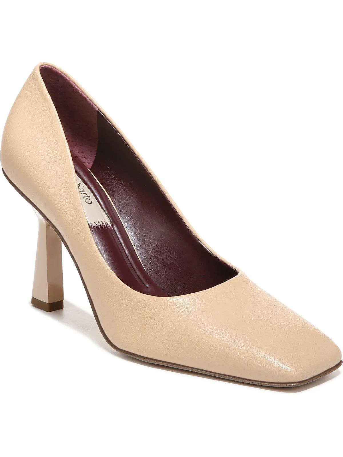 Finley Womens Leather Square Toe Pumps