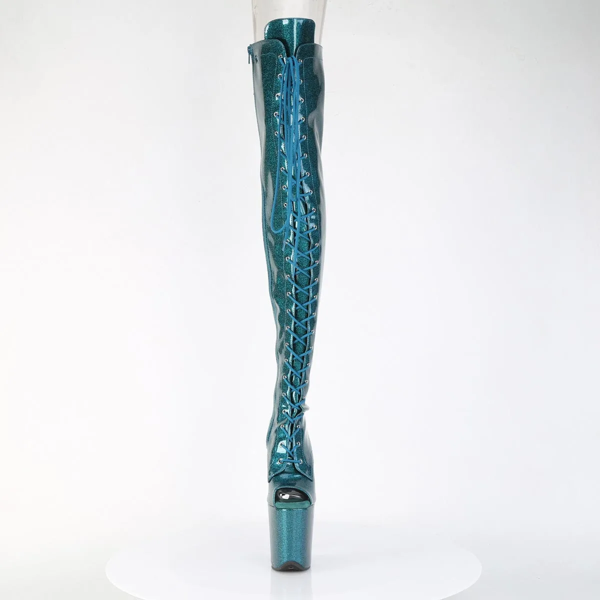 FLAMINGO-3021GP Teal Glitter Patent/M