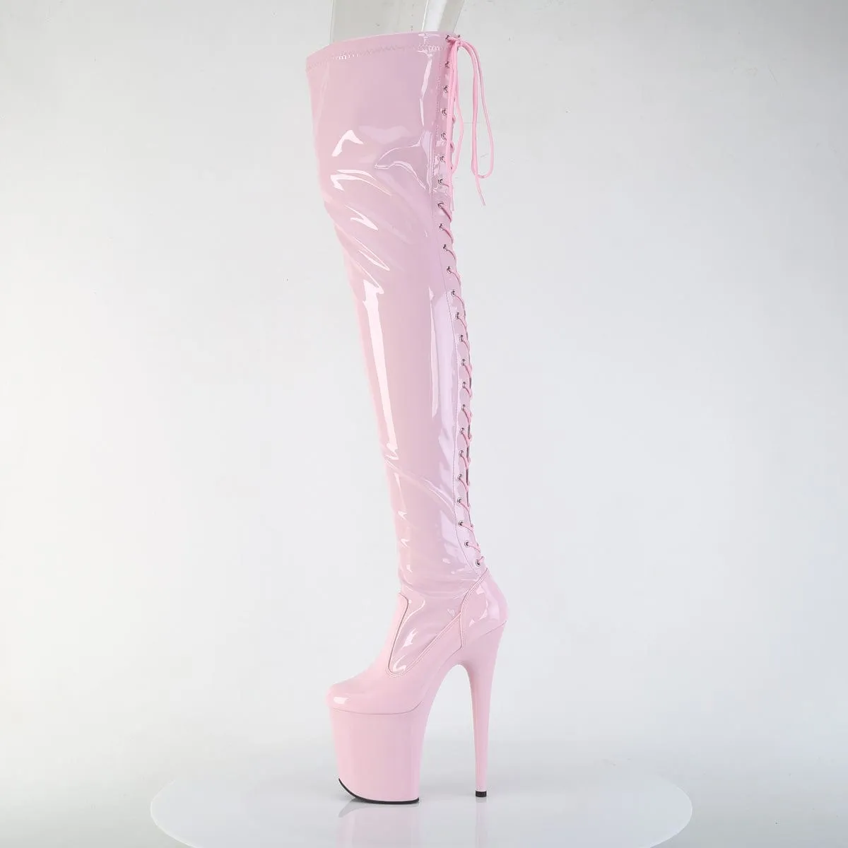FLAMINGO-3850 Baby Pink Stretch Patent/Baby Pink