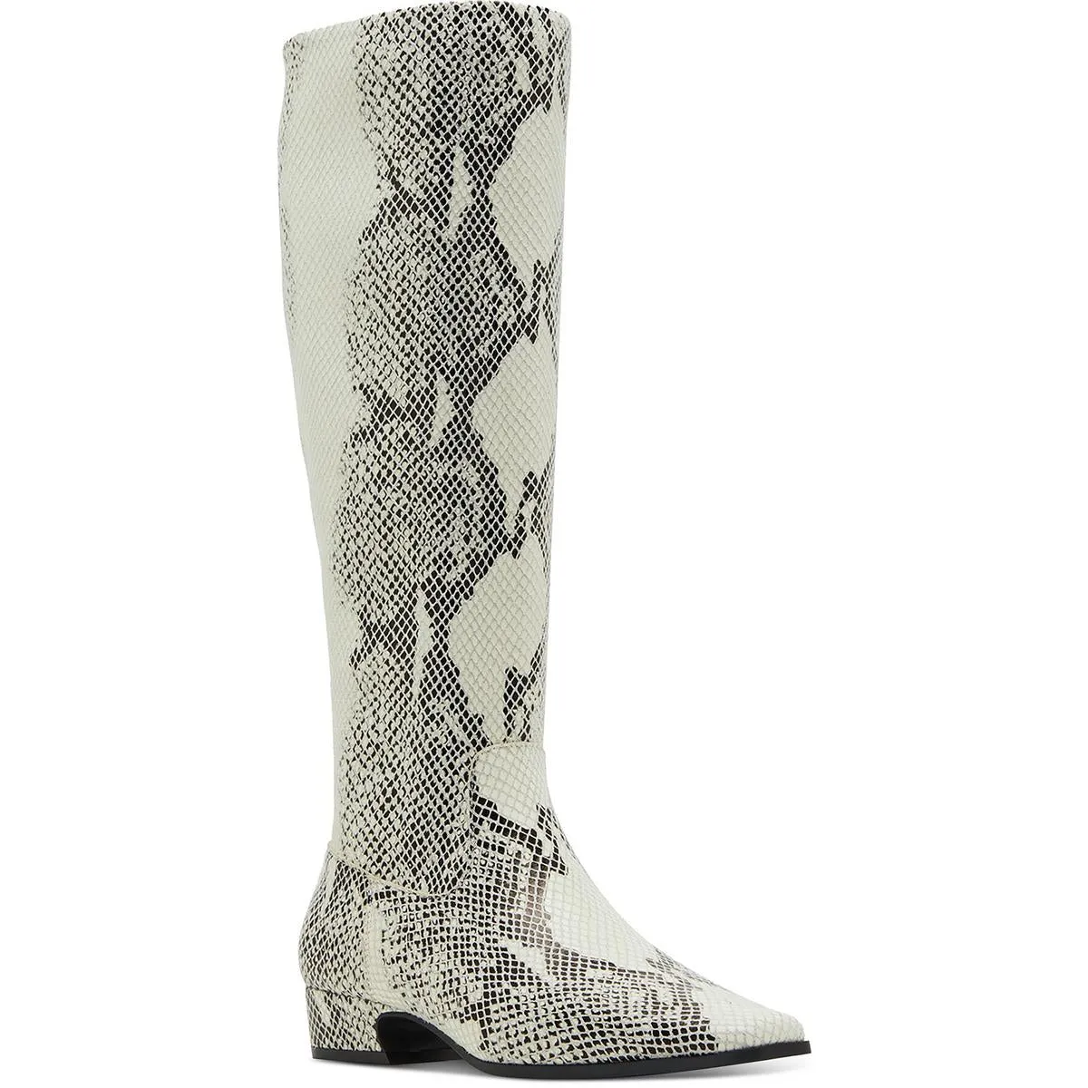 Florence  Womens Solid Faux Leather Knee-High Boots
