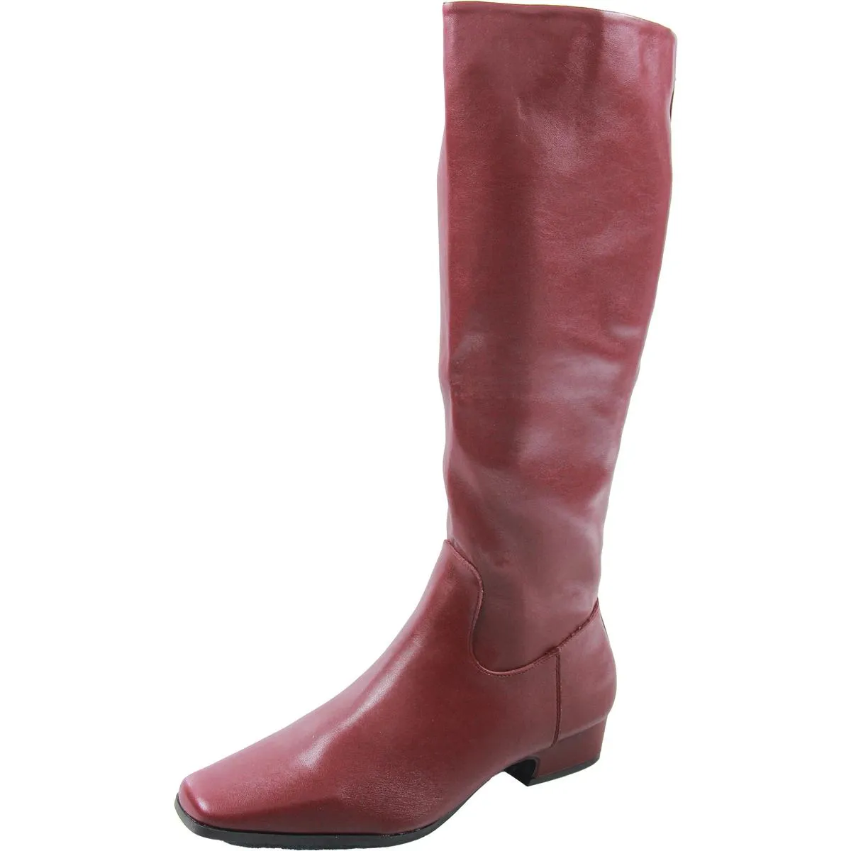 Florence  Womens Solid Faux Leather Knee-High Boots