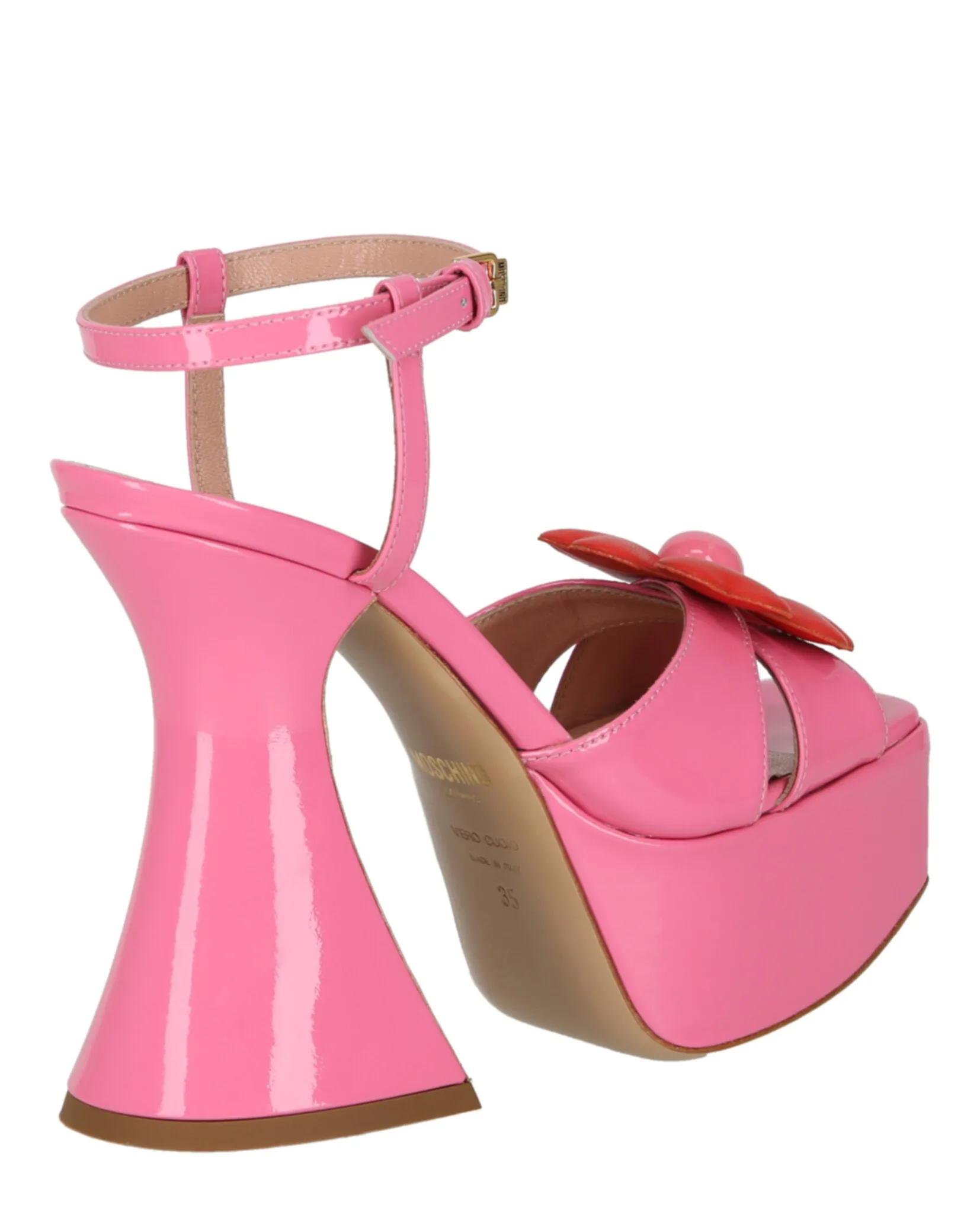 Flower-appliqu Platform Sandals