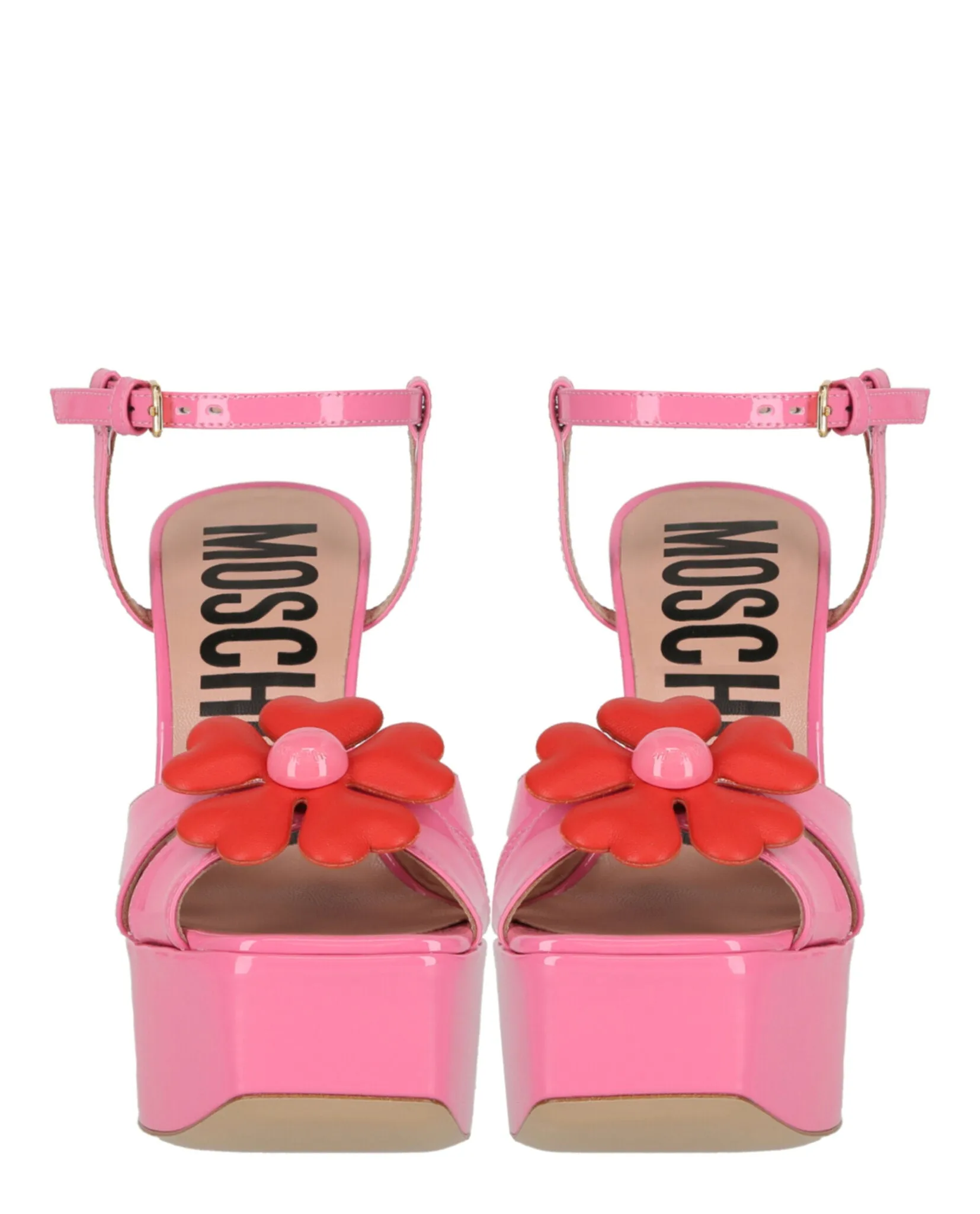 Flower-appliqu Platform Sandals
