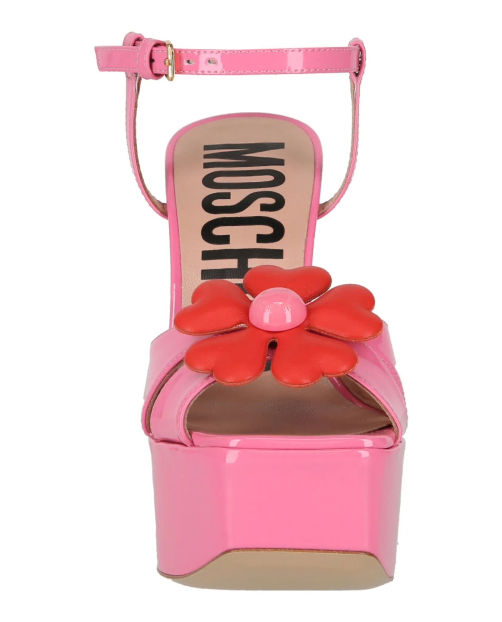 Flower-appliqu Platform Sandals