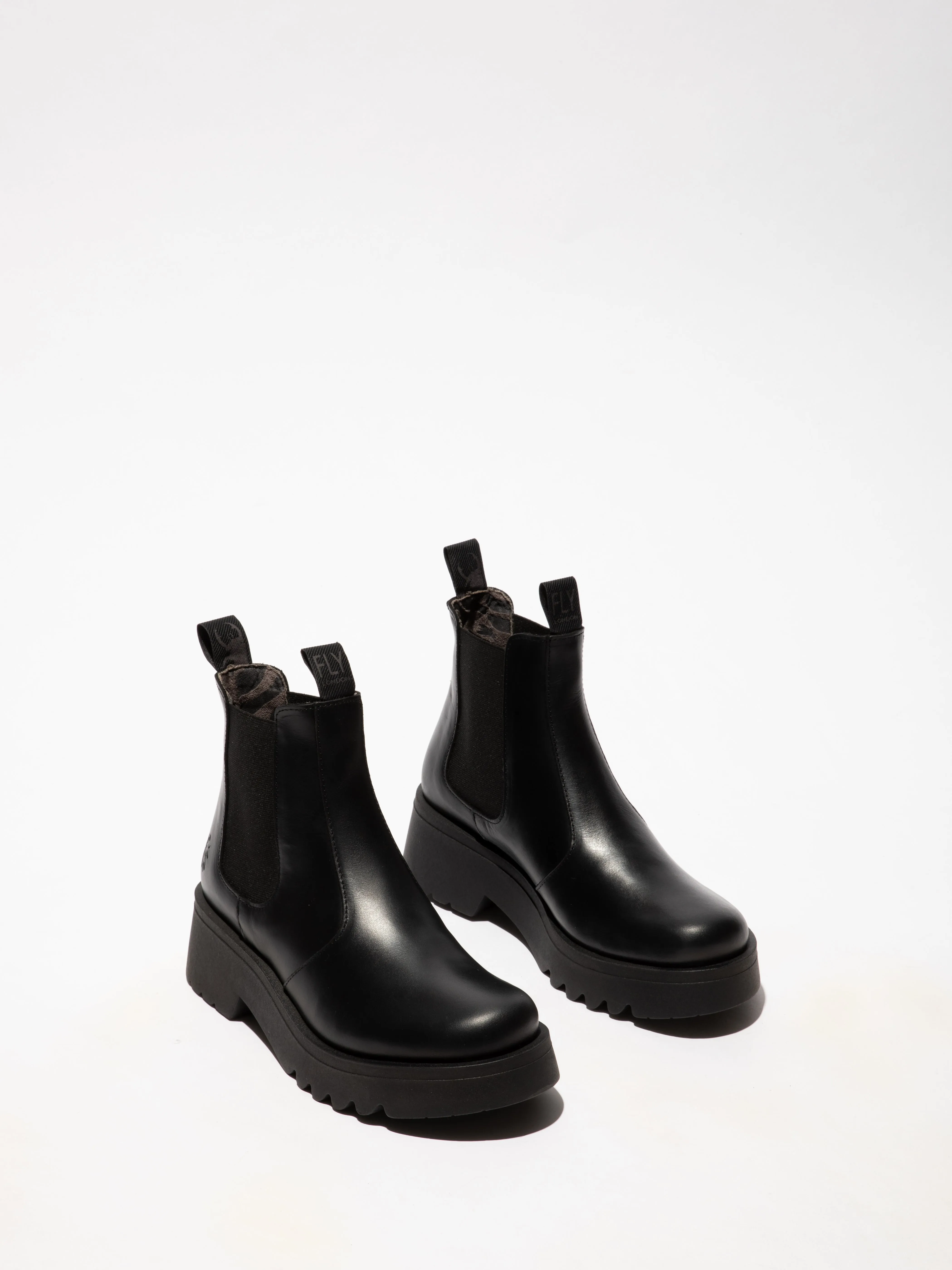 Fly London Womens MEDI789 Black Chelsea Boots