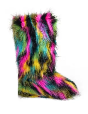 FONDA5 - MULTICOLOR FUR BOOTS