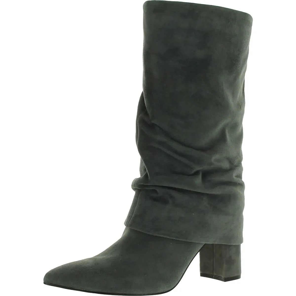 Francis 2 Womens Block Heel Faux Suede Mid-Calf Boots