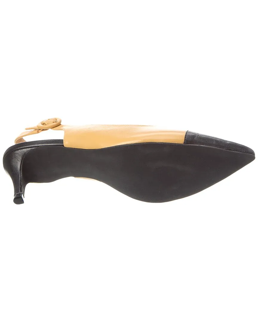 French Sole Skylar Leather Slingback Pump