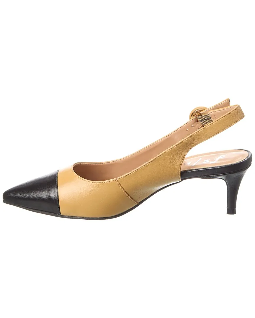 French Sole Skylar Leather Slingback Pump