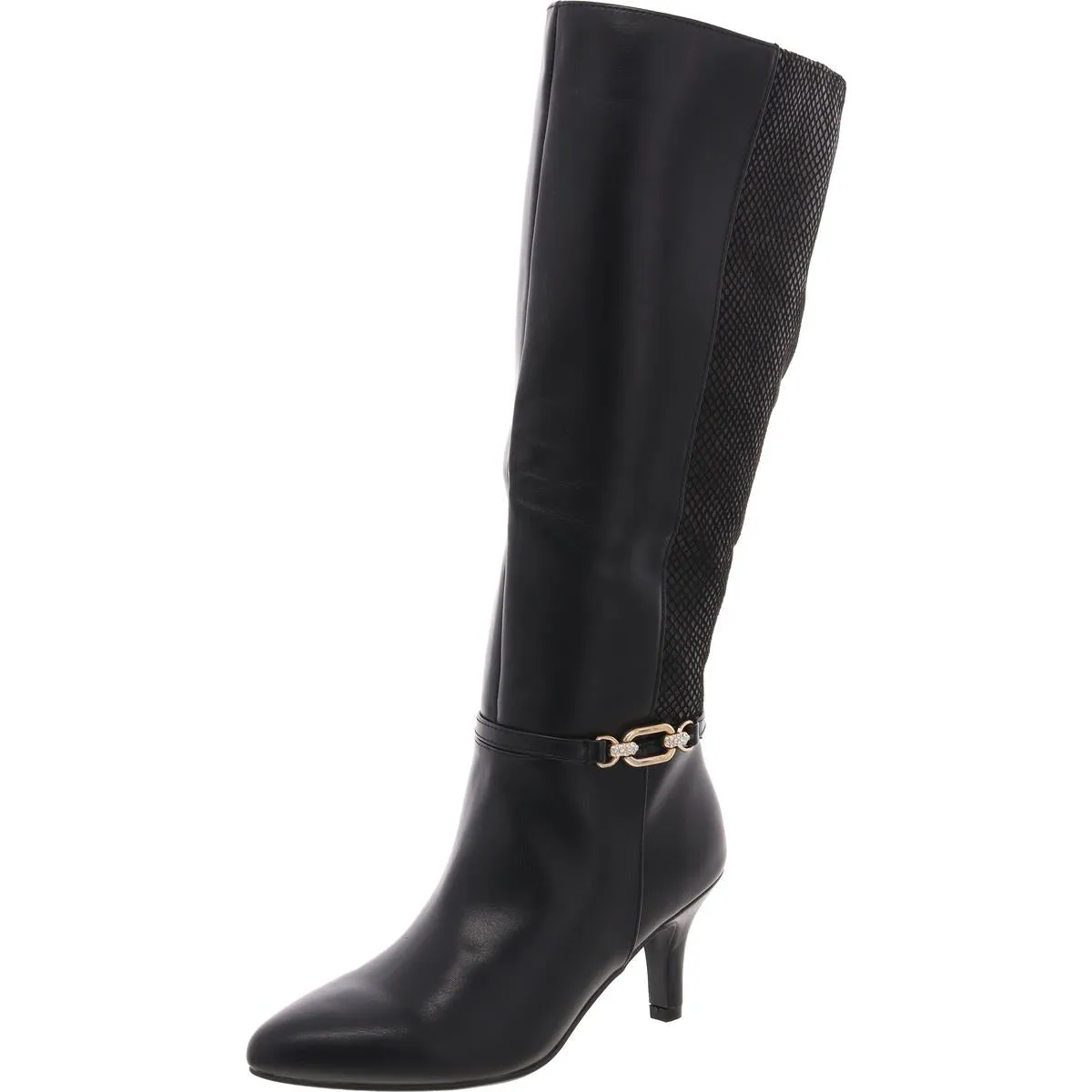 Freylyn Womens Faux Leather Dressy Knee-High Boots